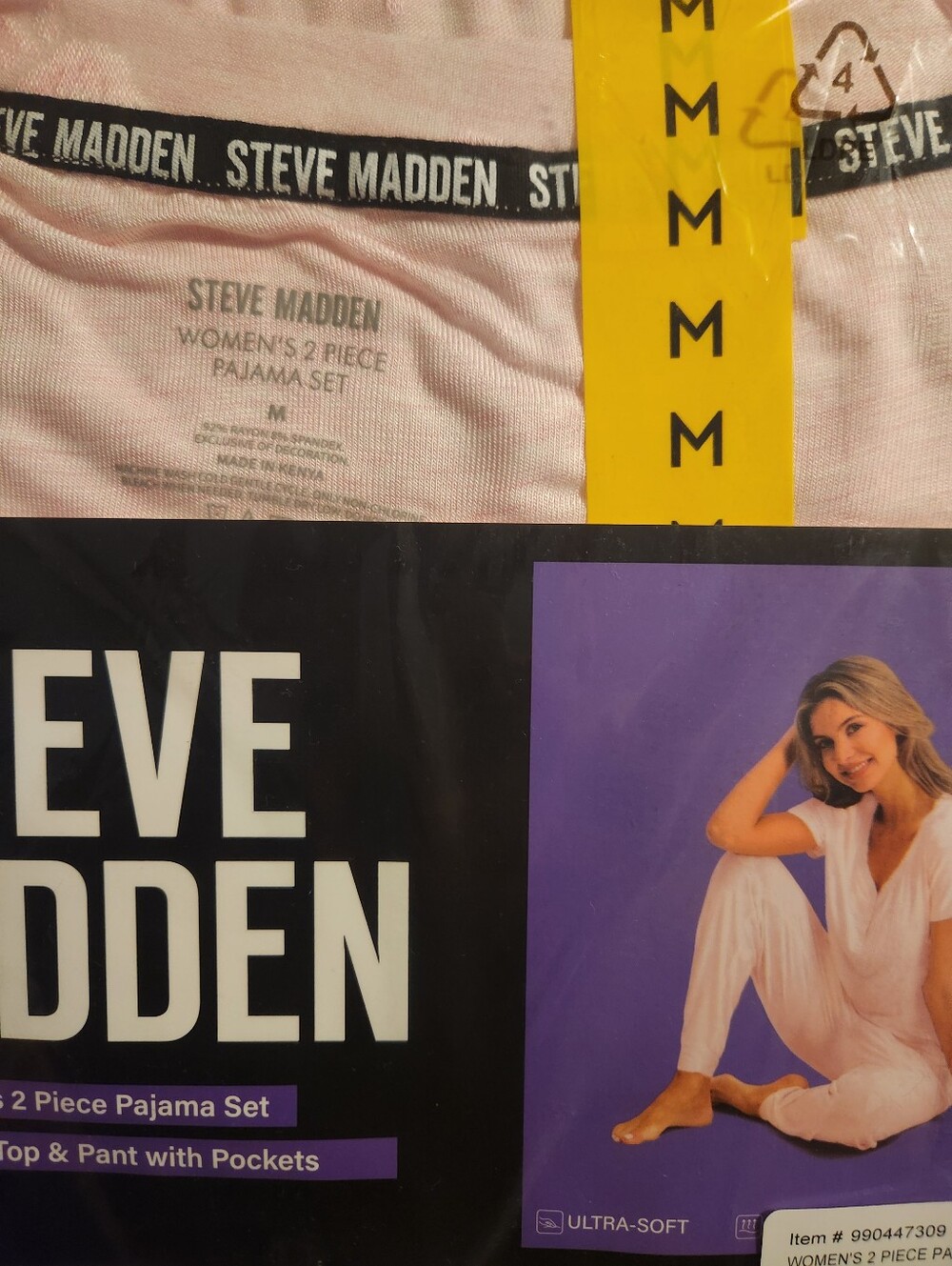 Steve Madden Women’s Light Pink V-Neck Pajama Set
